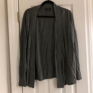 Gray lightweight cardigan.